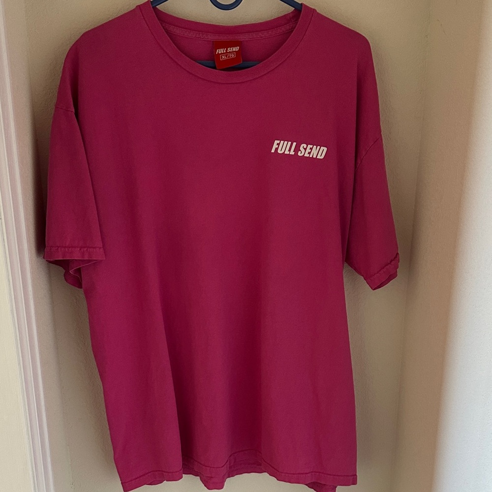 FULL SEND Men’s Crewneck T-Shirt — Magenta